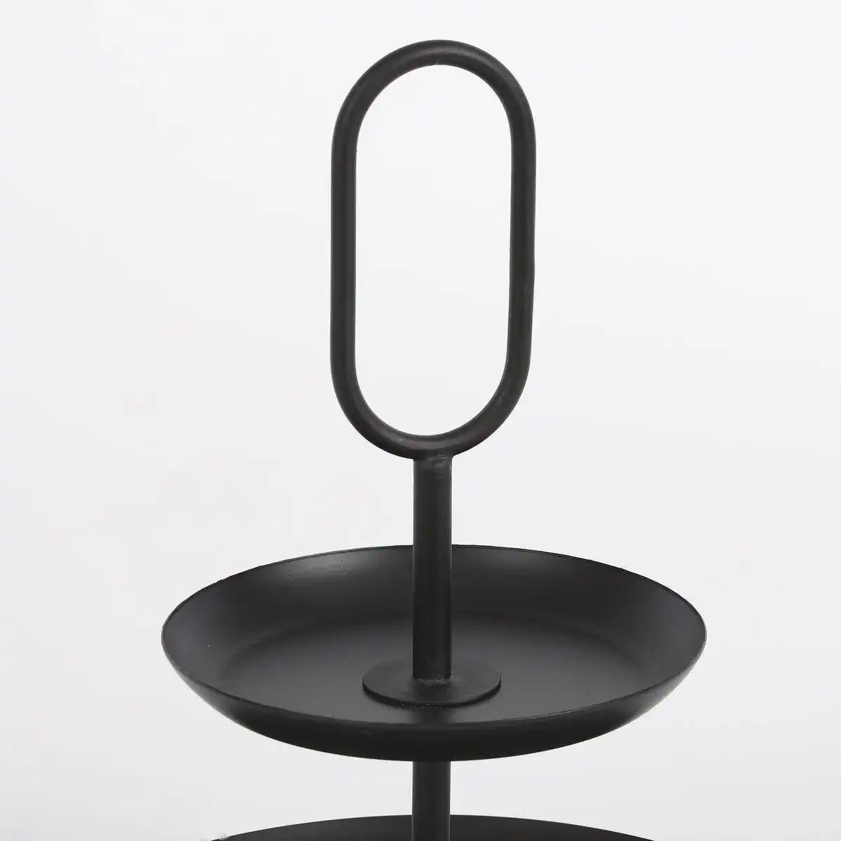 Rama Etagere 2-stöckig – H36 x Ø28 cm – Metall – Schwarz - HomeDesign Knaus