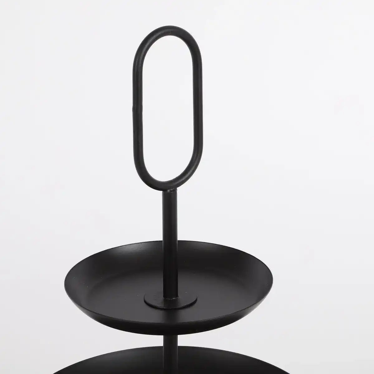 Rama Etagere 3-stöckig – H55 x Ø38 cm – Metall – Schwarz - HomeDesign Knaus