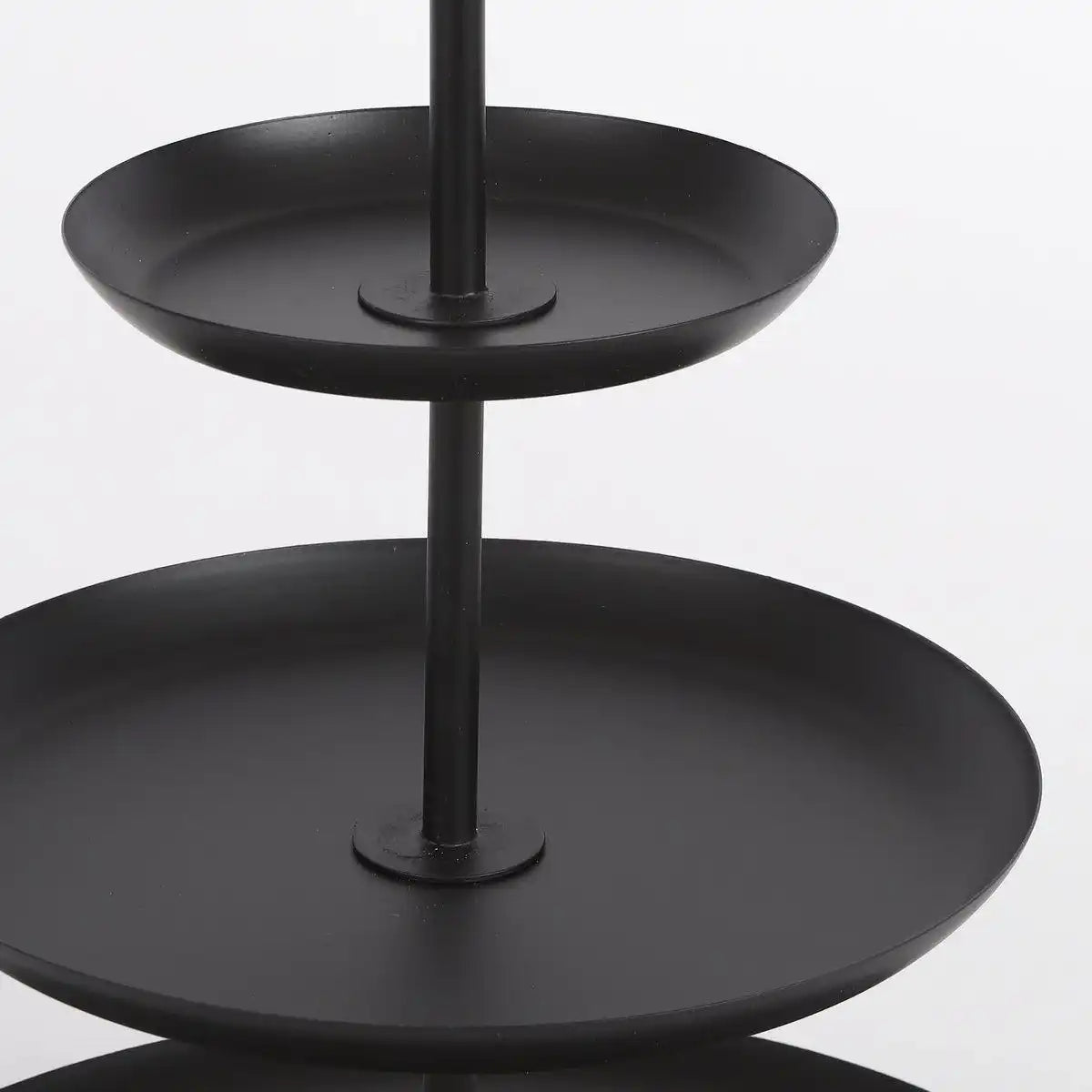 Rama Etagere 3-stöckig – H55 x Ø38 cm – Metall – Schwarz - HomeDesign Knaus