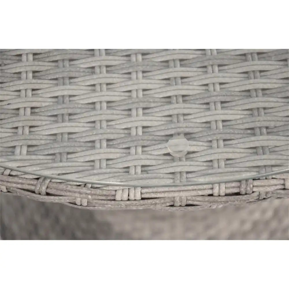 Rattan Kaffeeset Ancona Cloud Gartenmöbel Wetterfest grau Gartenlounge - HomeDesign Knaus