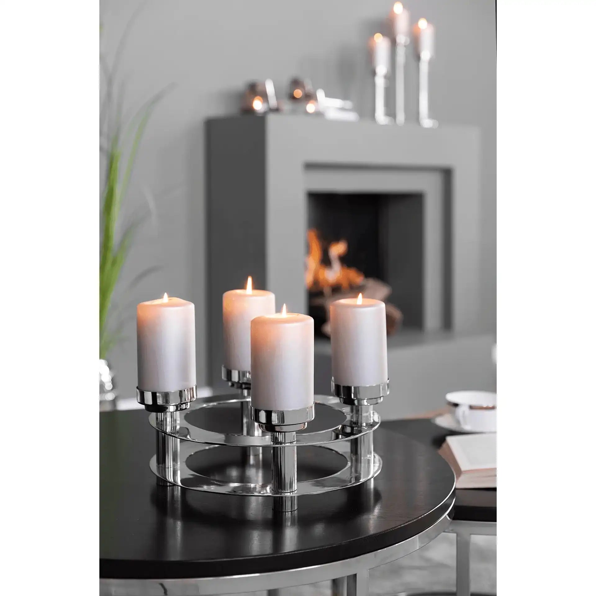 Ricardo Adventskranz Weihnachtskranz Unikat Handarbeit Chrom Neuheit - HomeDesign Knaus