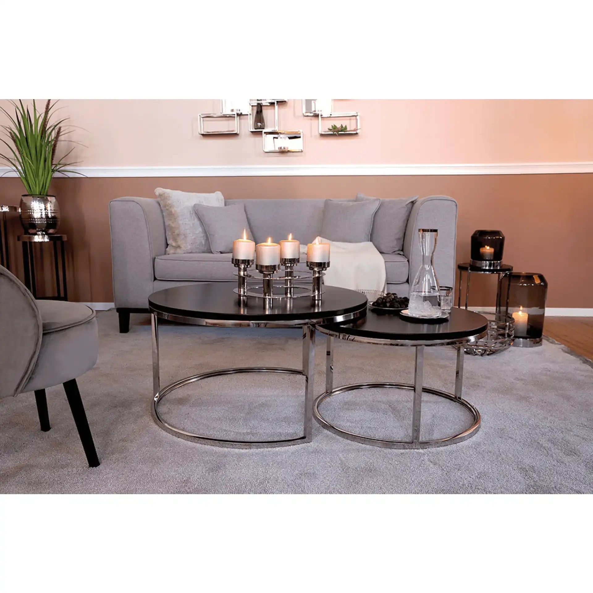 Ricardo Adventskranz Weihnachtskranz Unikat Handarbeit Chrom Neuheit - HomeDesign Knaus