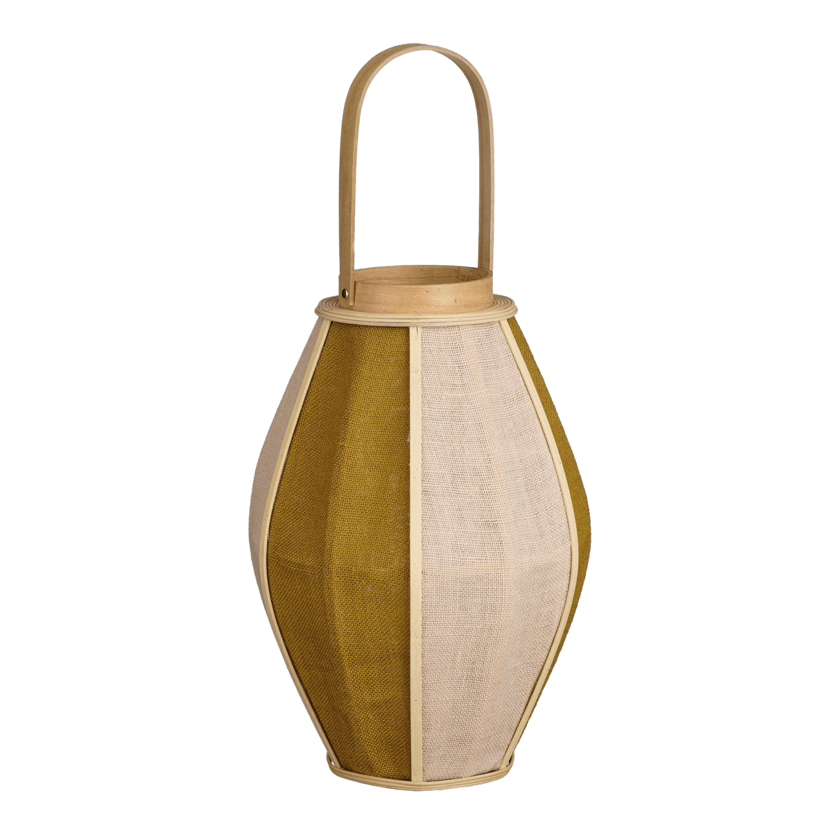 Roger Laterne - H45 x Ø32 cm - Jute - Beige, Braun - HomeDesign Knaus