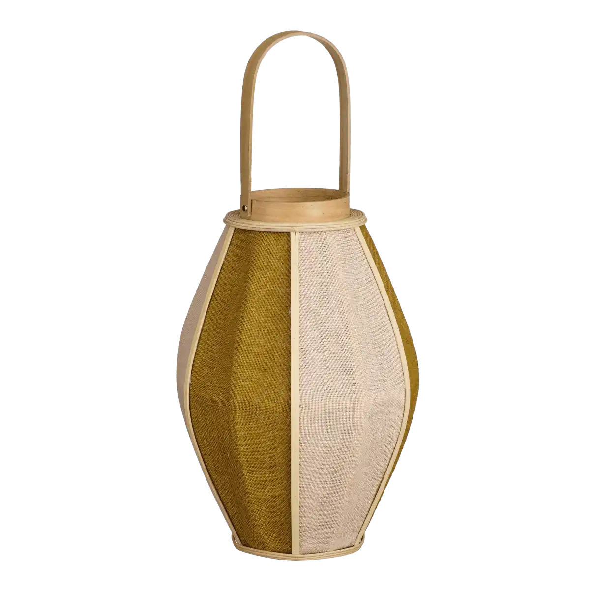 Roger Laterne - H45 x Ø32 cm - Jute - Beige, Braun - HomeDesign Knaus