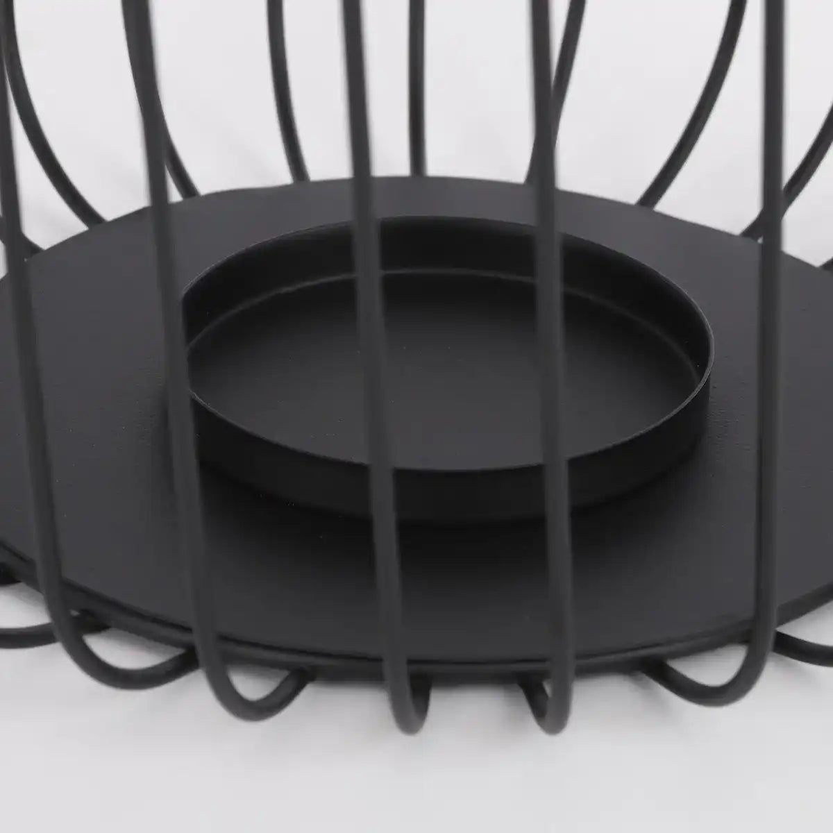 Saga-Laterne – H35,5 x Ø28 cm – Schwarz - HomeDesign Knaus
