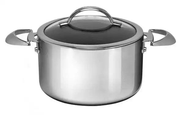 Scanpan 24 cm/4,8 L Kochtopf mit Deckel HaptIQ Glaskeramik Backofengeeignet Edelstahl - HomeDesign Knaus