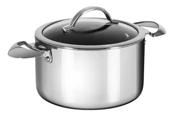 Scanpan 24 cm/4,8 L Kochtopf mit Deckel HaptIQ Glaskeramik Backofengeeignet Edelstahl - HomeDesign Knaus