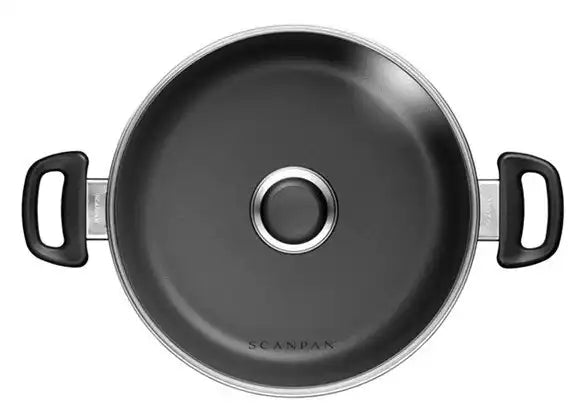 Scanpan 26 cm/4,0 L Schmortopf mit Deckel Classic Glaskeramik Backofengeeignet Edelstahl - HomeDesign Knaus