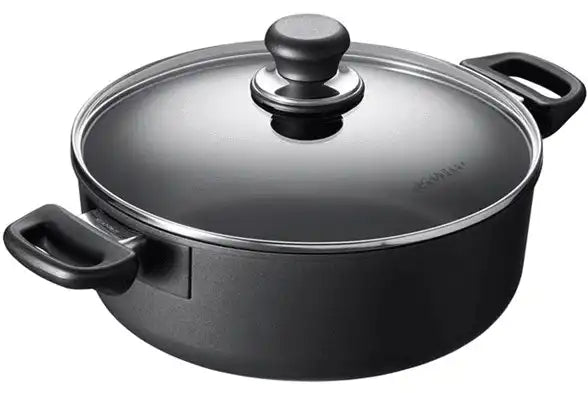 Scanpan 26 cm/4,0 L Schmortopf mit Deckel Classic Glaskeramik Backofengeeignet Edelstahl - HomeDesign Knaus