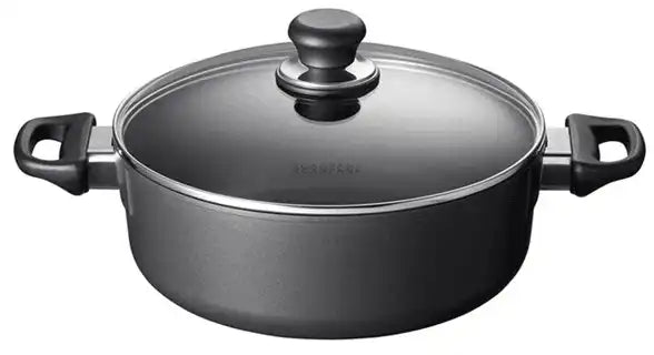 Scanpan 26 cm/4,0 L Schmortopf mit Deckel Classic Glaskeramik Backofengeeignet Edelstahl - HomeDesign Knaus