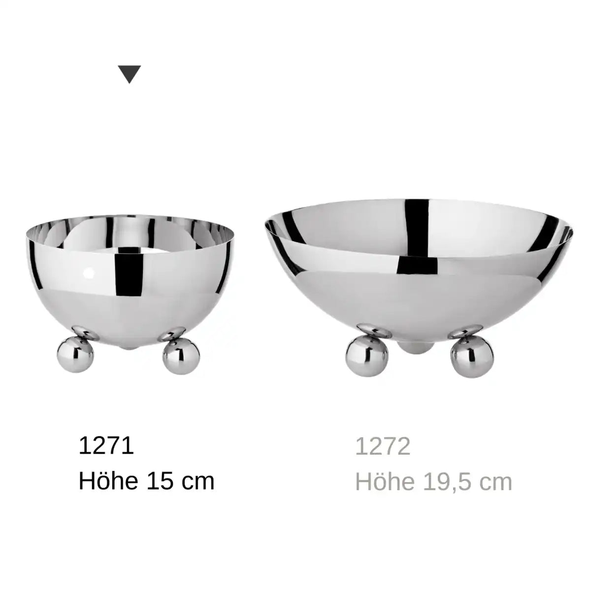 Schale Chicago (Höhe 9 cm, Ø 15 cm), hochglanzpoliert, Edelstahl - HomeDesign Knaus