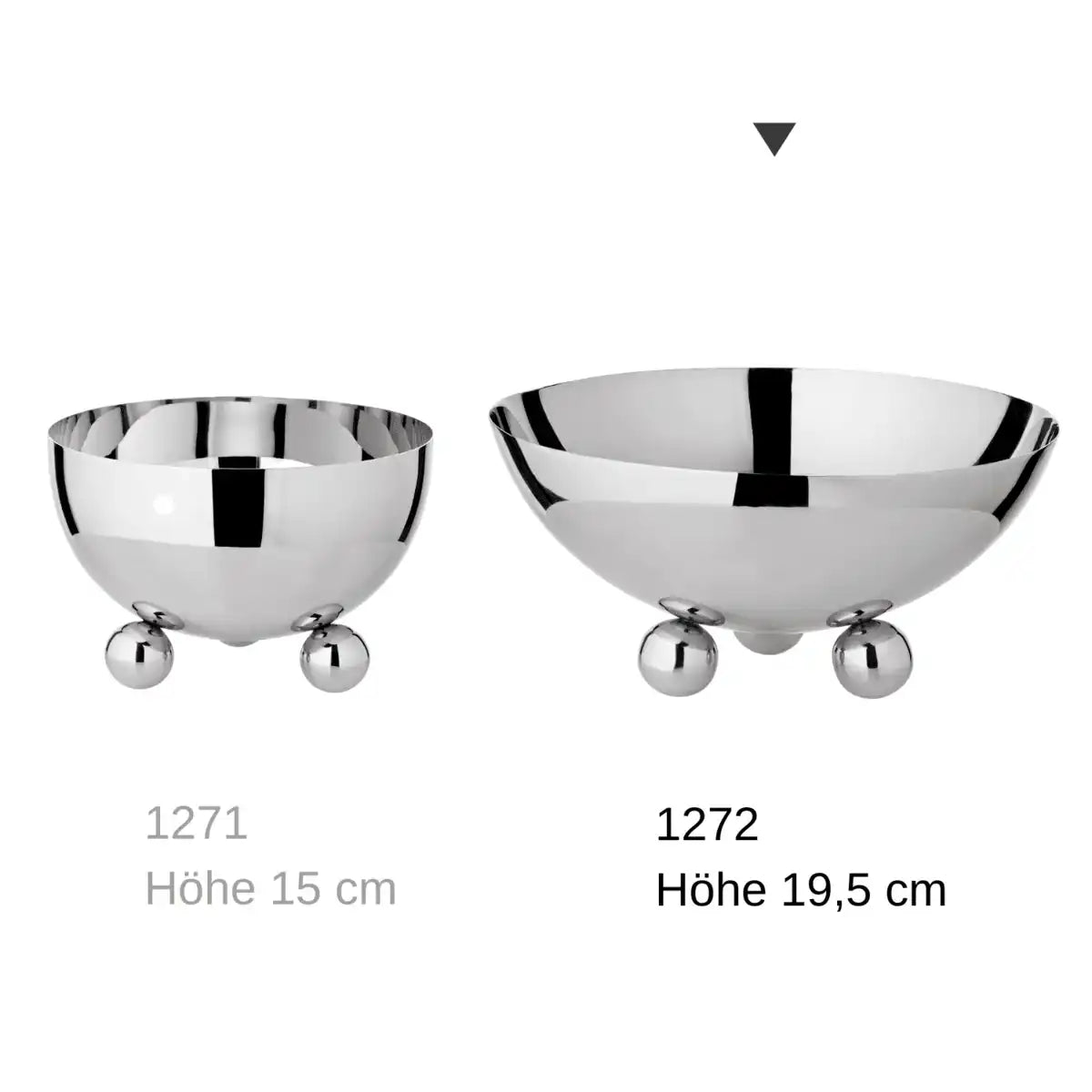 Schale Chicago (Höhe 9 cm, Ø 19,5 cm), hochglanzpoliert, Edelstahl - HomeDesign Knaus