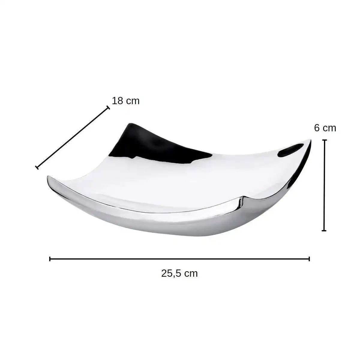 Schale Dallas (19 x 19 cm) quadratisch, Edelstahl hochglanzpoliert, Dekoschale, Obstschale - HomeDesign Knaus
