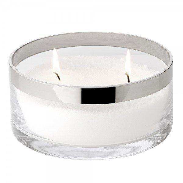 Schale Dekoschale Grit, mundgeblasenes Kristallglas mit Platinrand 15 cm - HomeDesign Knaus