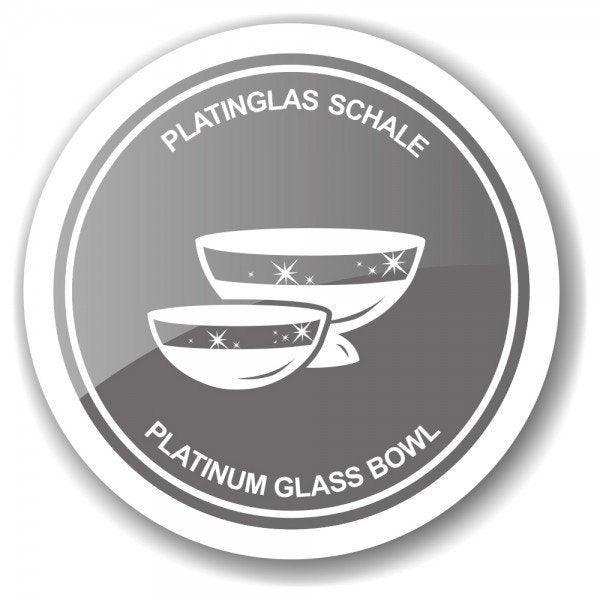 Schale Dekoschale Grit, mundgeblasenes Kristallglas mit Platinrand 20 cm - HomeDesign Knaus
