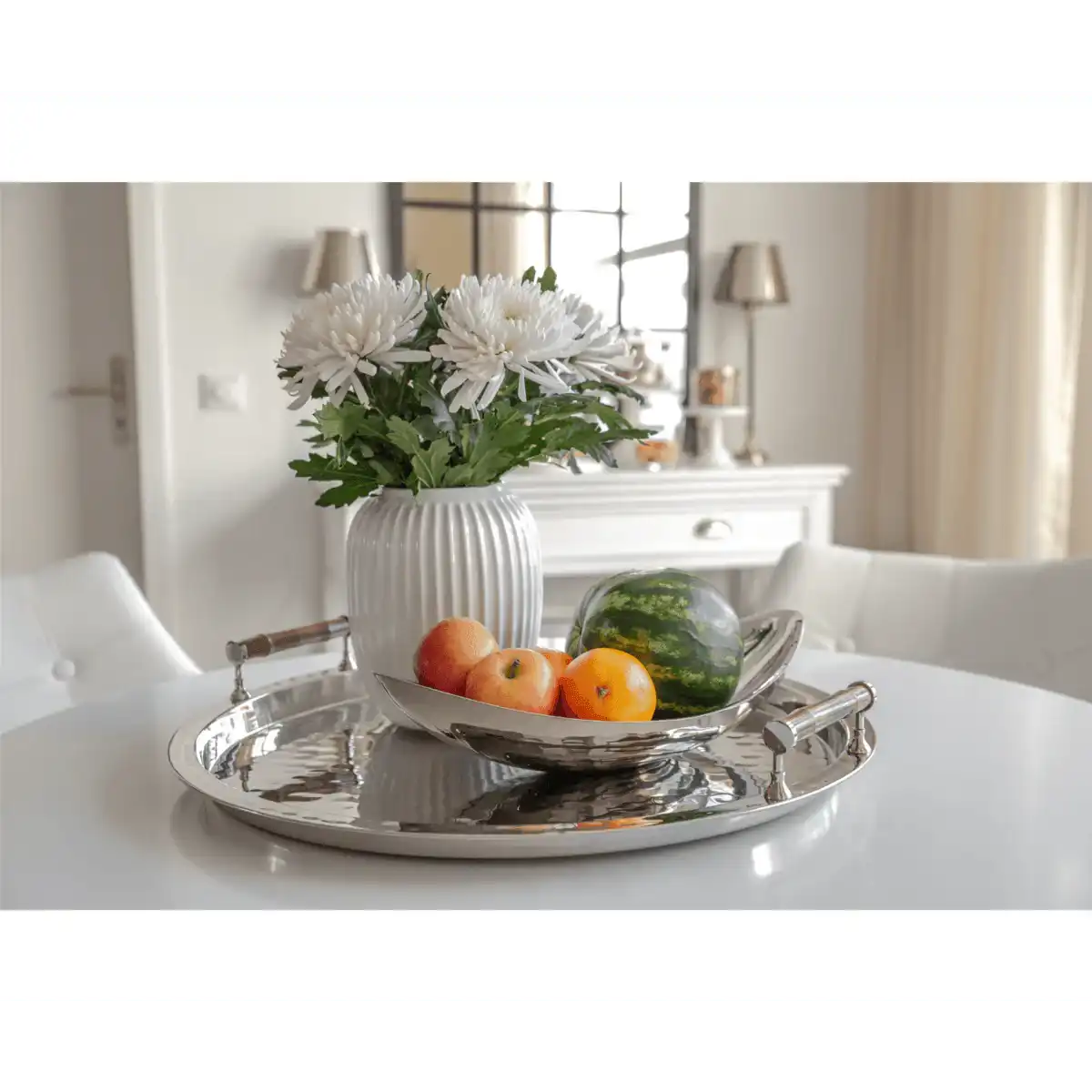 Schale Dekoschale Halifax, Edelstahl hochglanzpoliert 55 cm - HomeDesign Knaus