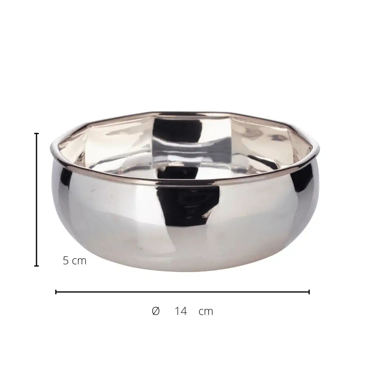 Schale Dekoschale Servierschale Ten, 10-eckig, schwerversilbert, 14 cm - HomeDesign Knaus
