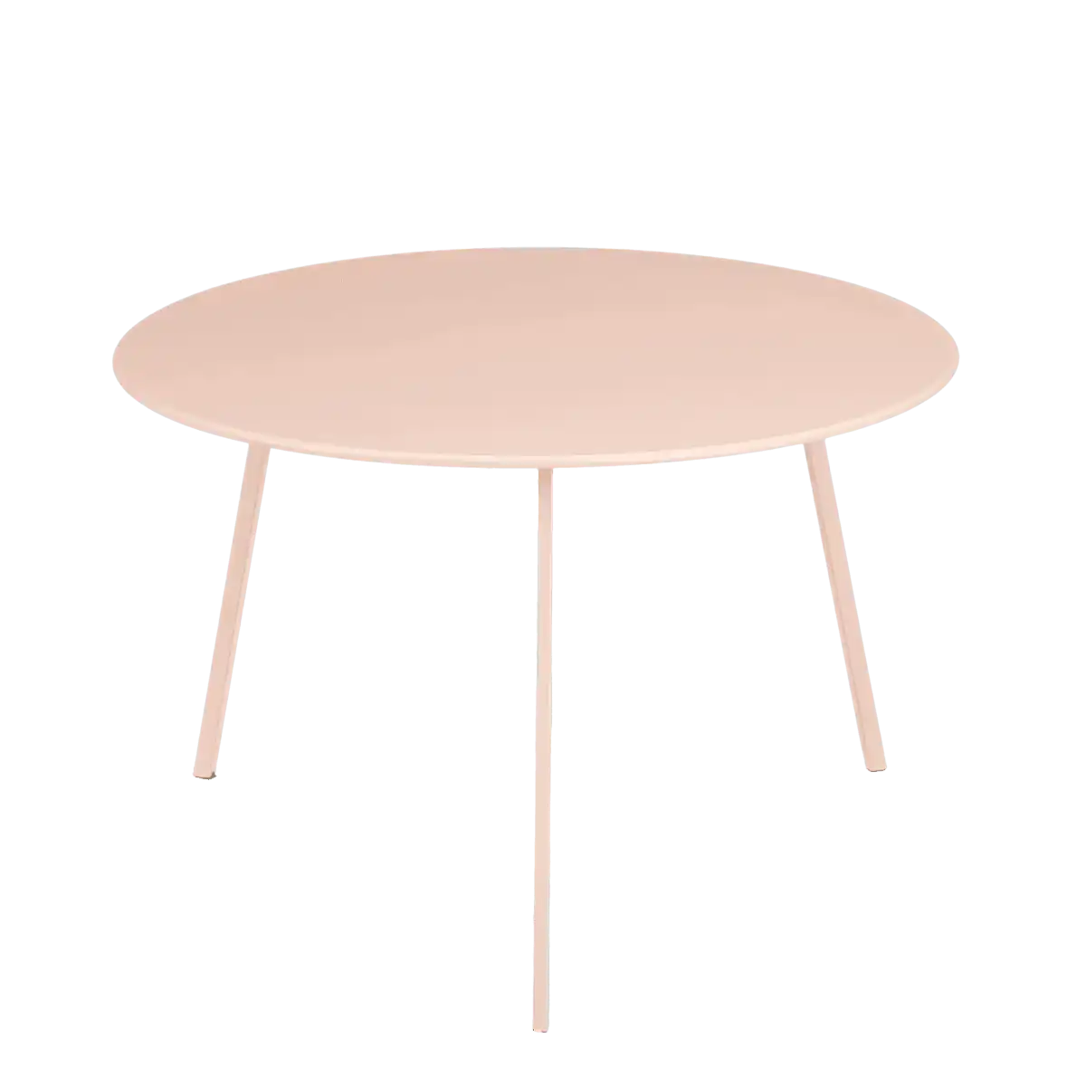 Seattle Outdoor-Beistelltisch – H38 x Ø58 cm – Metall – Hellrosa - HomeDesign Knaus