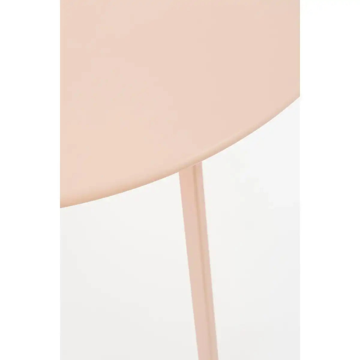 Seattle Outdoor-Beistelltisch – H38 x Ø58 cm – Metall – Hellrosa - HomeDesign Knaus