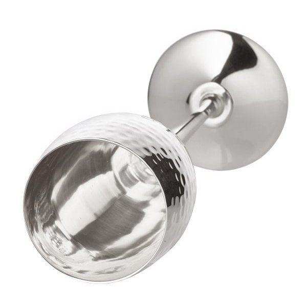 Sektkelch Sektflöte Dodo, gehämmert, edel versilbert, Höhe 23 cm 200 ml - HomeDesign Knaus
