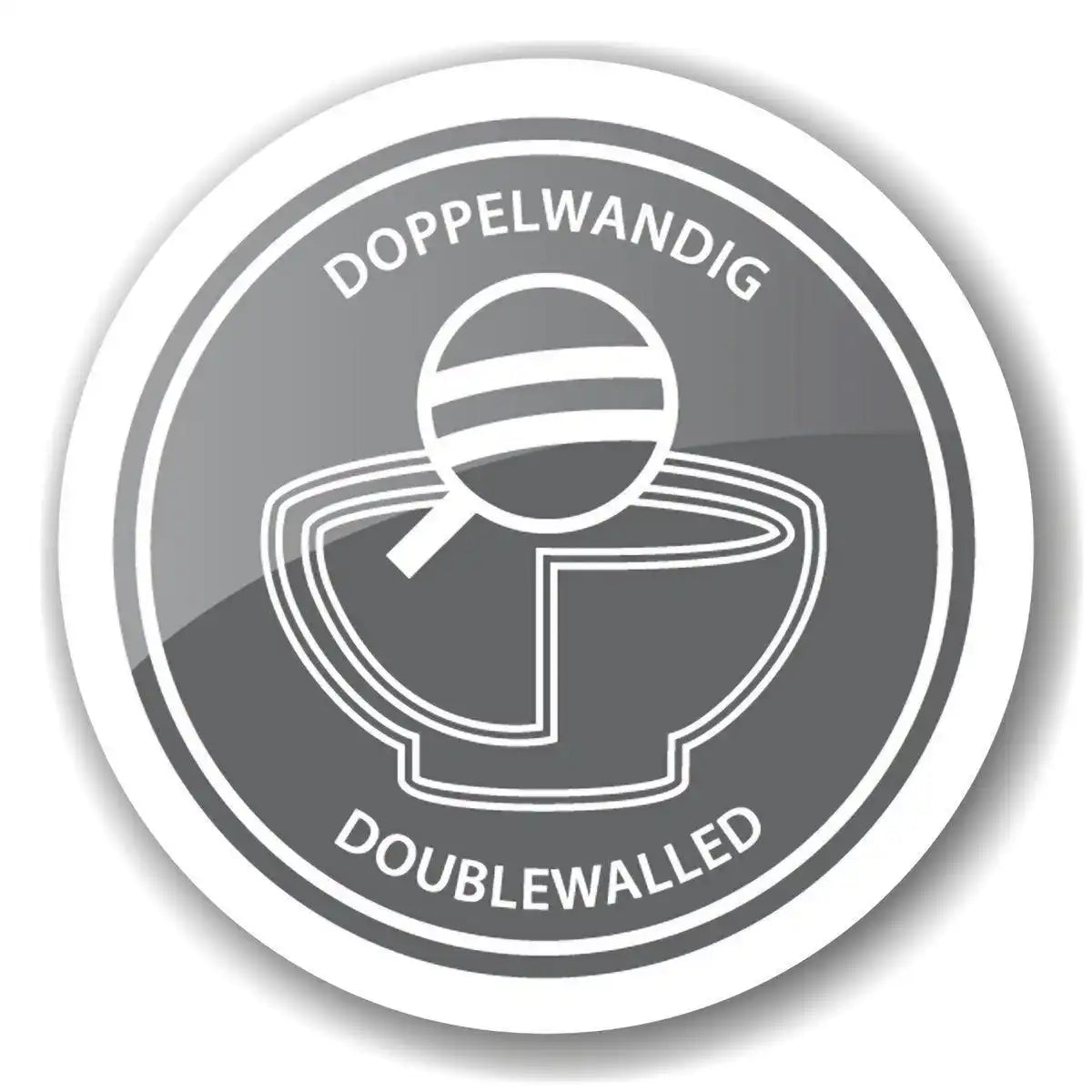 Sektkühler Capri mit Griffen, Edelstahl hochglanzpoliert, außen gemustert 22 cm - HomeDesign Knaus