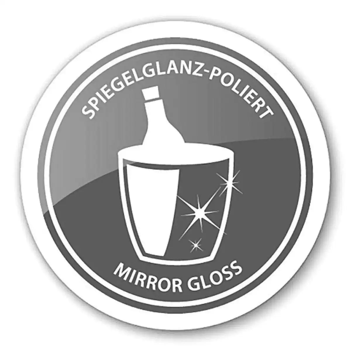 Sektkühler Capri mit Griffen, Edelstahl hochglanzpoliert, außen gemustert 22 cm - HomeDesign Knaus