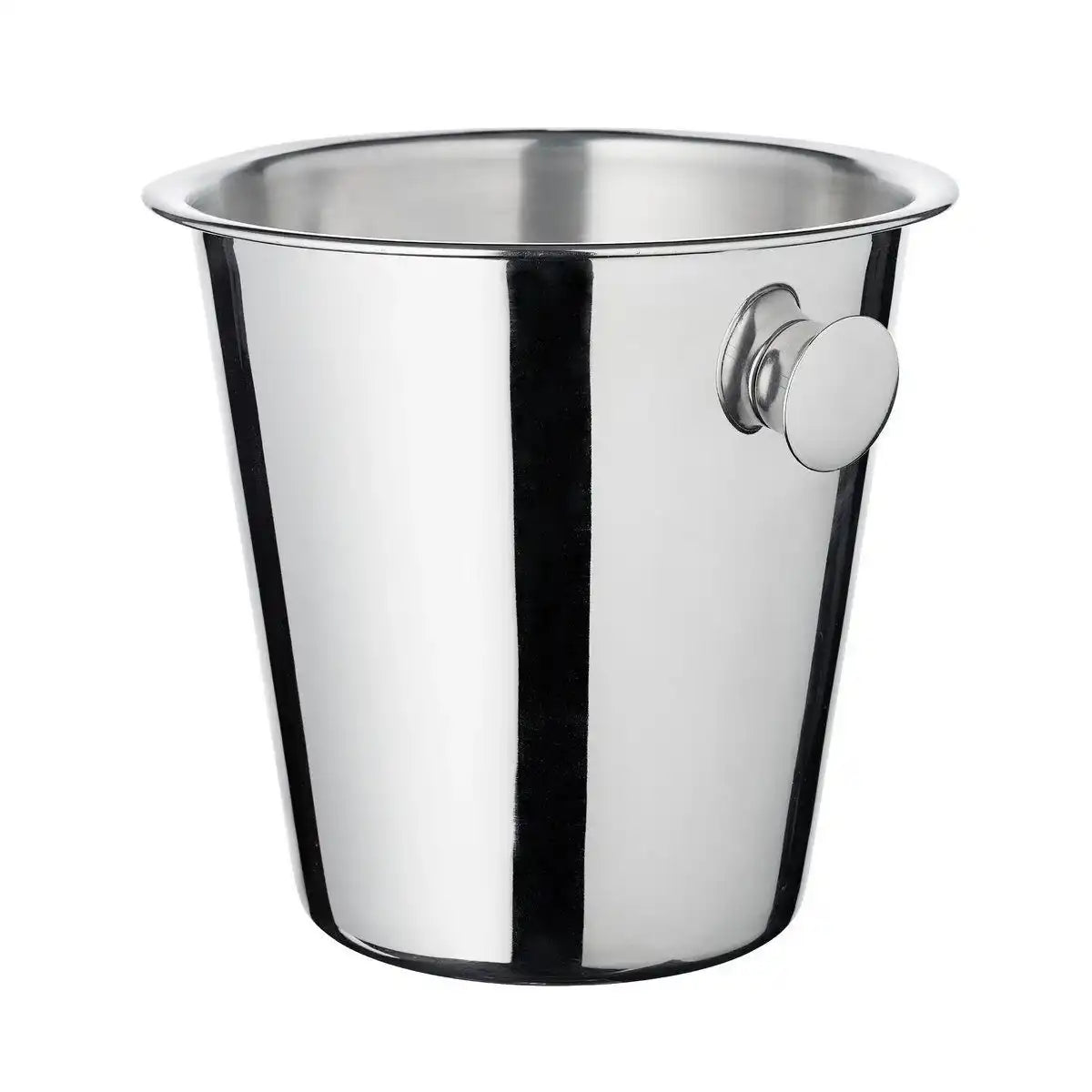 Sektkühler Joey mit Griffen, Edelstahl hochglanzpoliert, Höhe 23 cm, Durchmesser 21 cm - HomeDesign Knaus