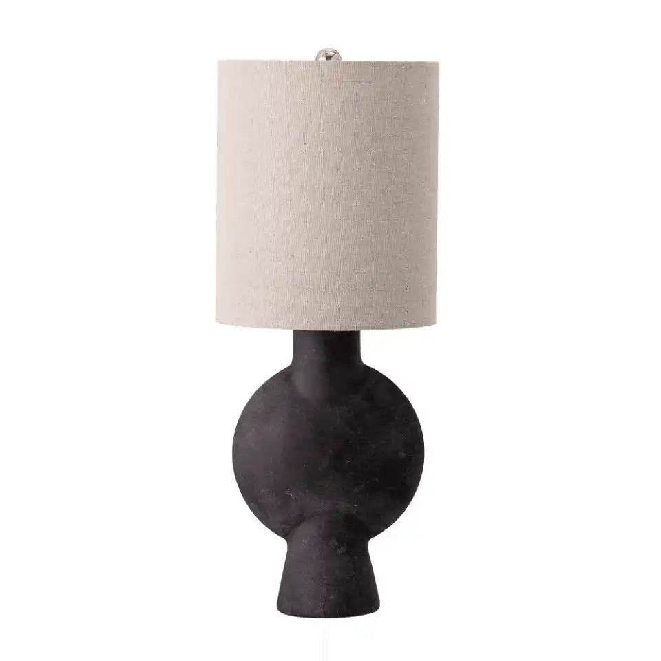 Sergio Tischleuchte Brown Terracotta bauchige Form Metall - HomeDesign Knaus