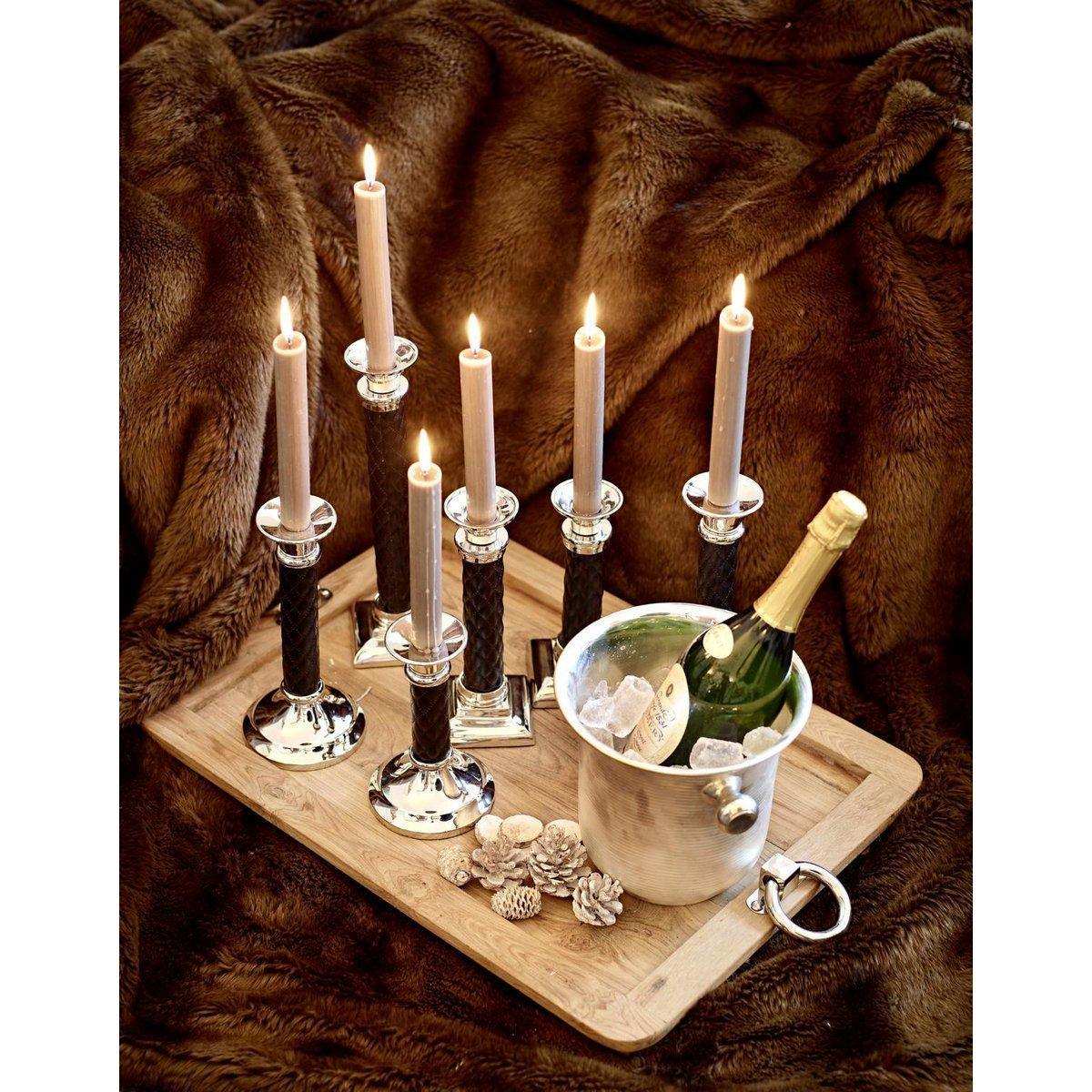 Serviertablett Osgard, rechteckig, Teakholz mit Edelstahlgriffen, 61 x 44 cm - HomeDesign Knaus