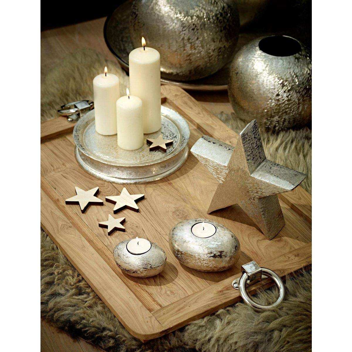 Serviertablett Osgard, rechteckig, Teakholz mit Edelstahlgriffen, 61 x 44 cm - HomeDesign Knaus
