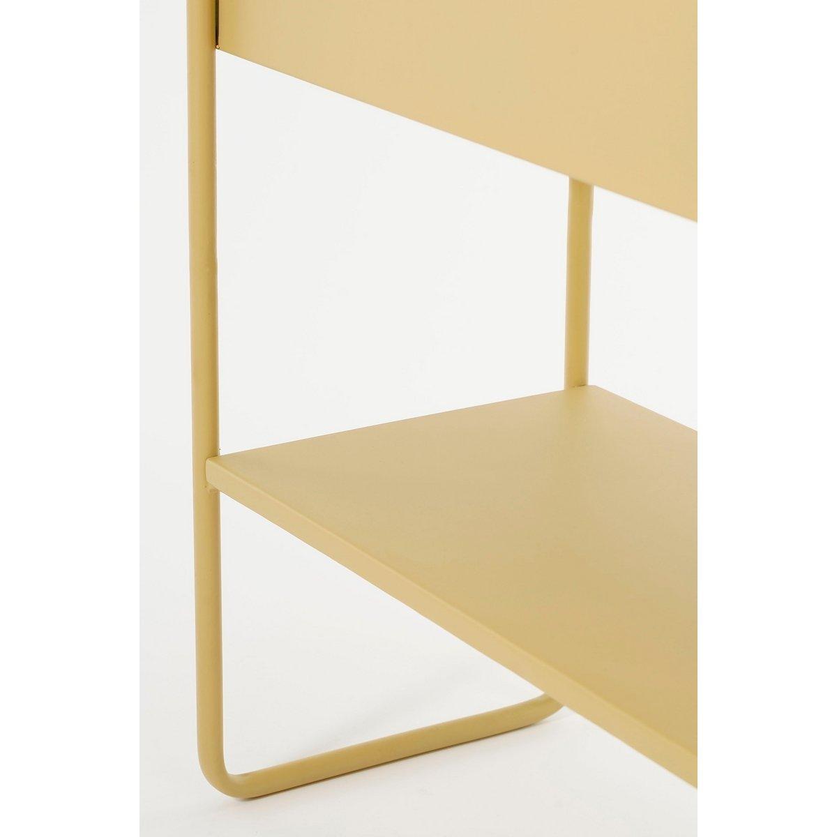 Stehender Übertopf „Cubica“ – L45 x B18 x H44 cm – Metall – Hellbraun - HomeDesign Knaus