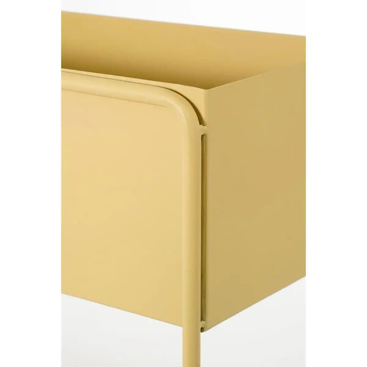 Stehender Übertopf „Cubica“ – L45 x B18 x H44 cm – Metall – Hellbraun - HomeDesign Knaus