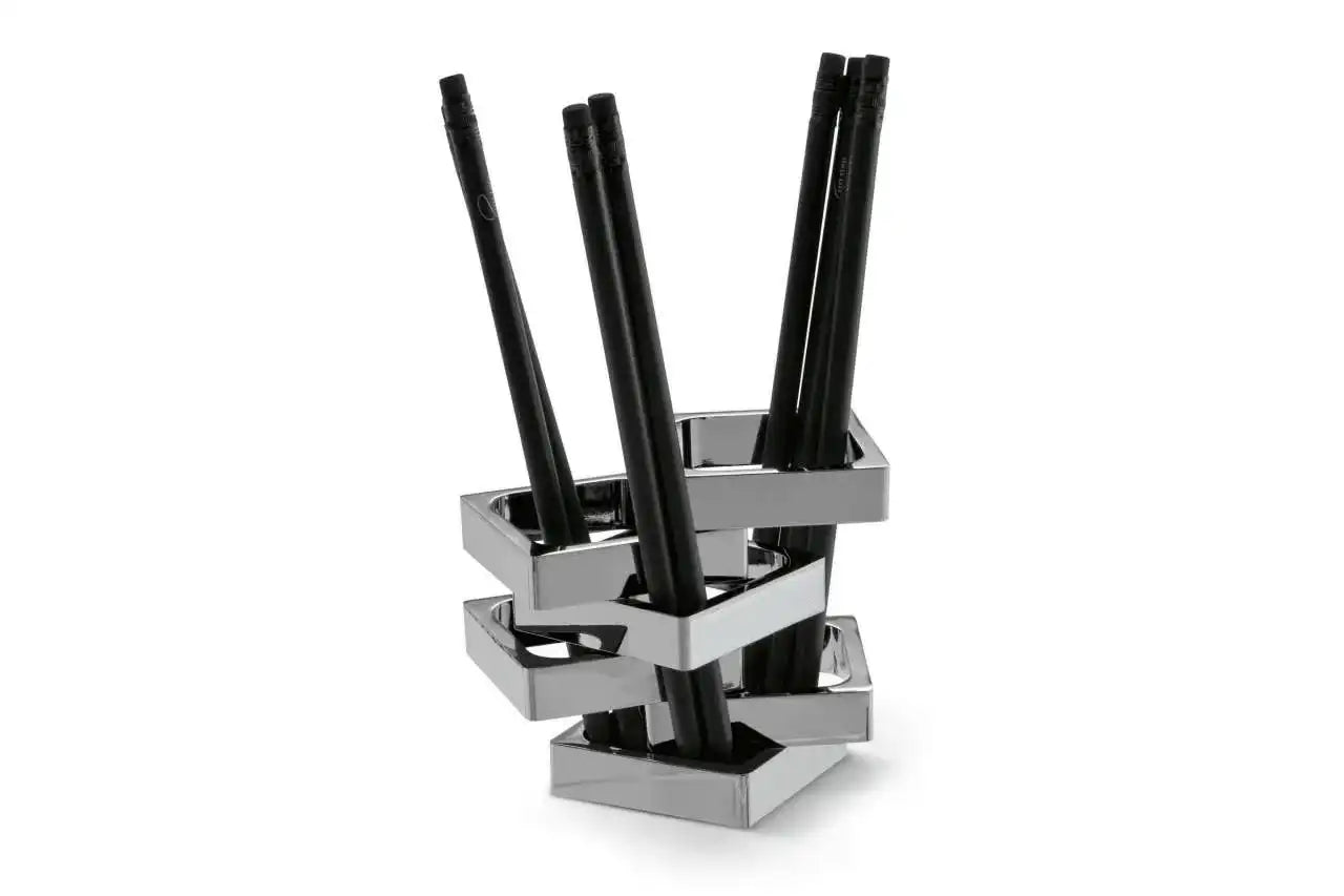 Stifthalter Kugelschreiber Organizer Nickel hochglanzpoliert - HomeDesign Knaus