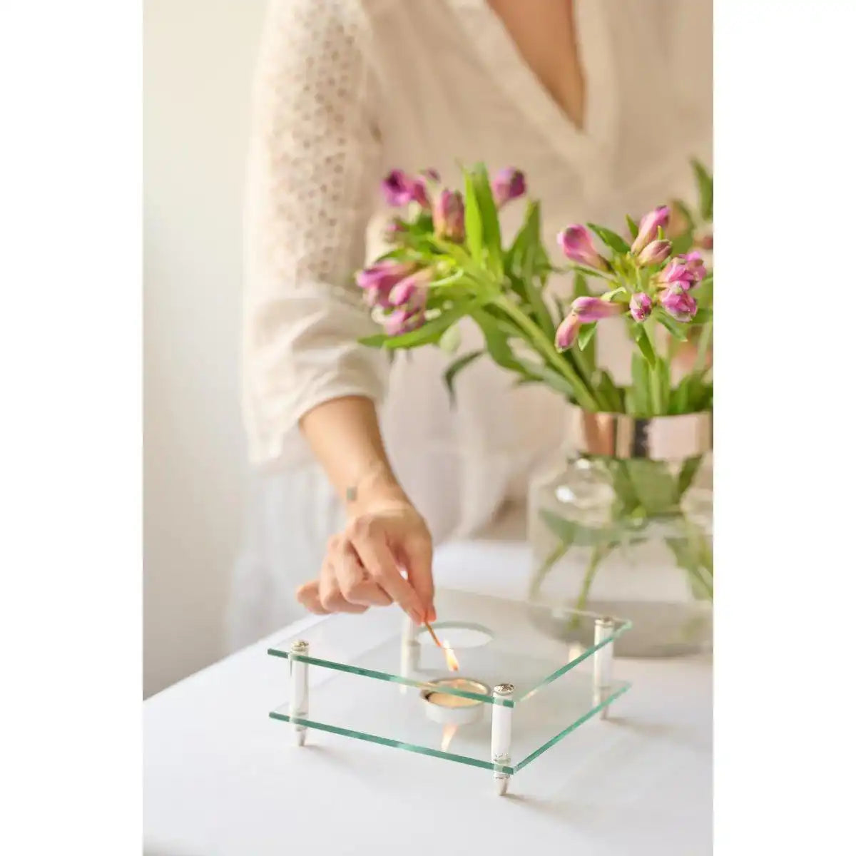 Stövchen Carmen, versilbert, 19x19 cm - HomeDesign Knaus