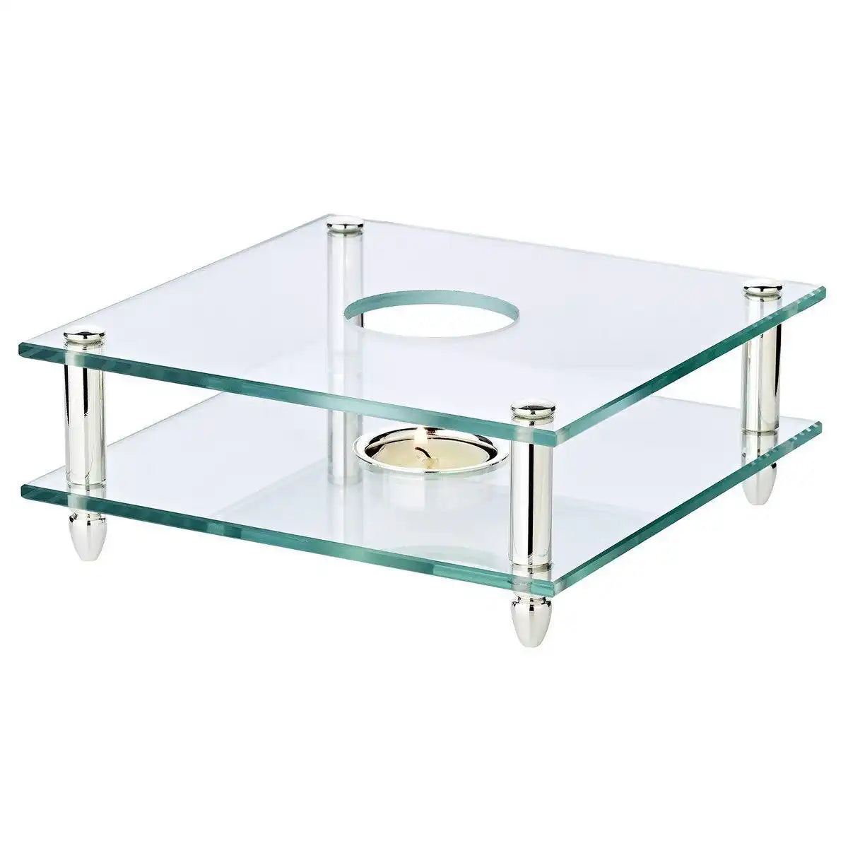 Stövchen Carmen, versilbert, 19x19 cm - HomeDesign Knaus