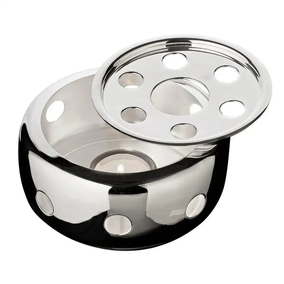 Stövchen Sheffield, schwerversilbert, Durchmesser 14 cm, Höhe 7 cm - HomeDesign Knaus