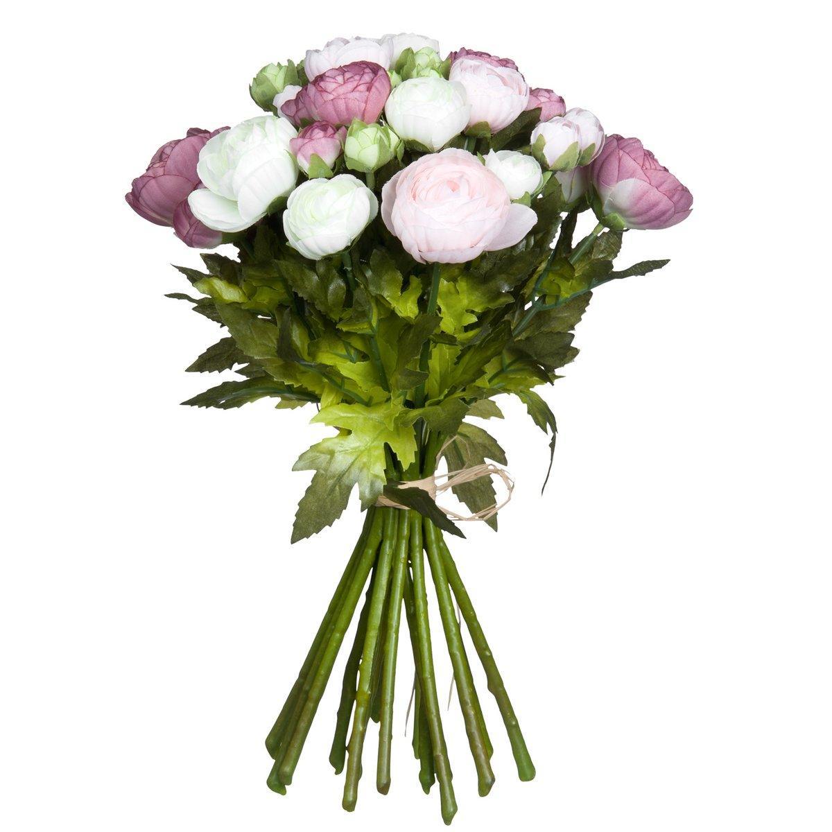 Strauß künstlicher Ranunkelblumen – H35 x Ø26 cm – Rosa - HomeDesign Knaus