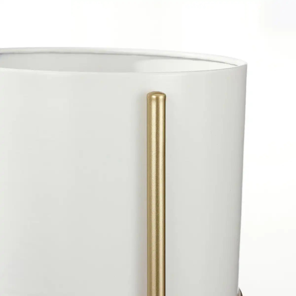 Sverre Blumentopf auf Ständer – H28 x Ø19 cm – Weiß, Gold - HomeDesign Knaus