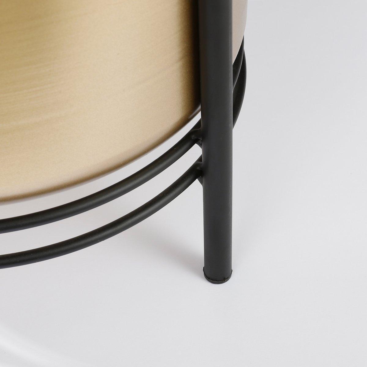 Sverre Blumentopf auf Ständer – H29 x Ø25 cm – Gold, Schwarz - HomeDesign Knaus