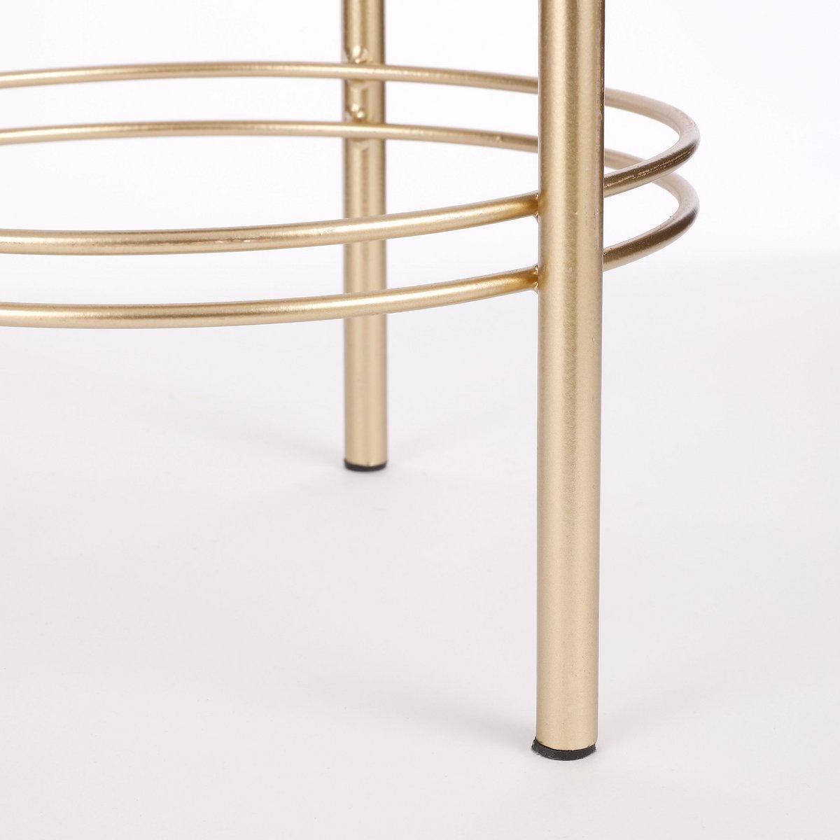 Sverre Blumentopf auf Ständer – H81 x Ø27 cm – Schwarz, Gold - HomeDesign Knaus