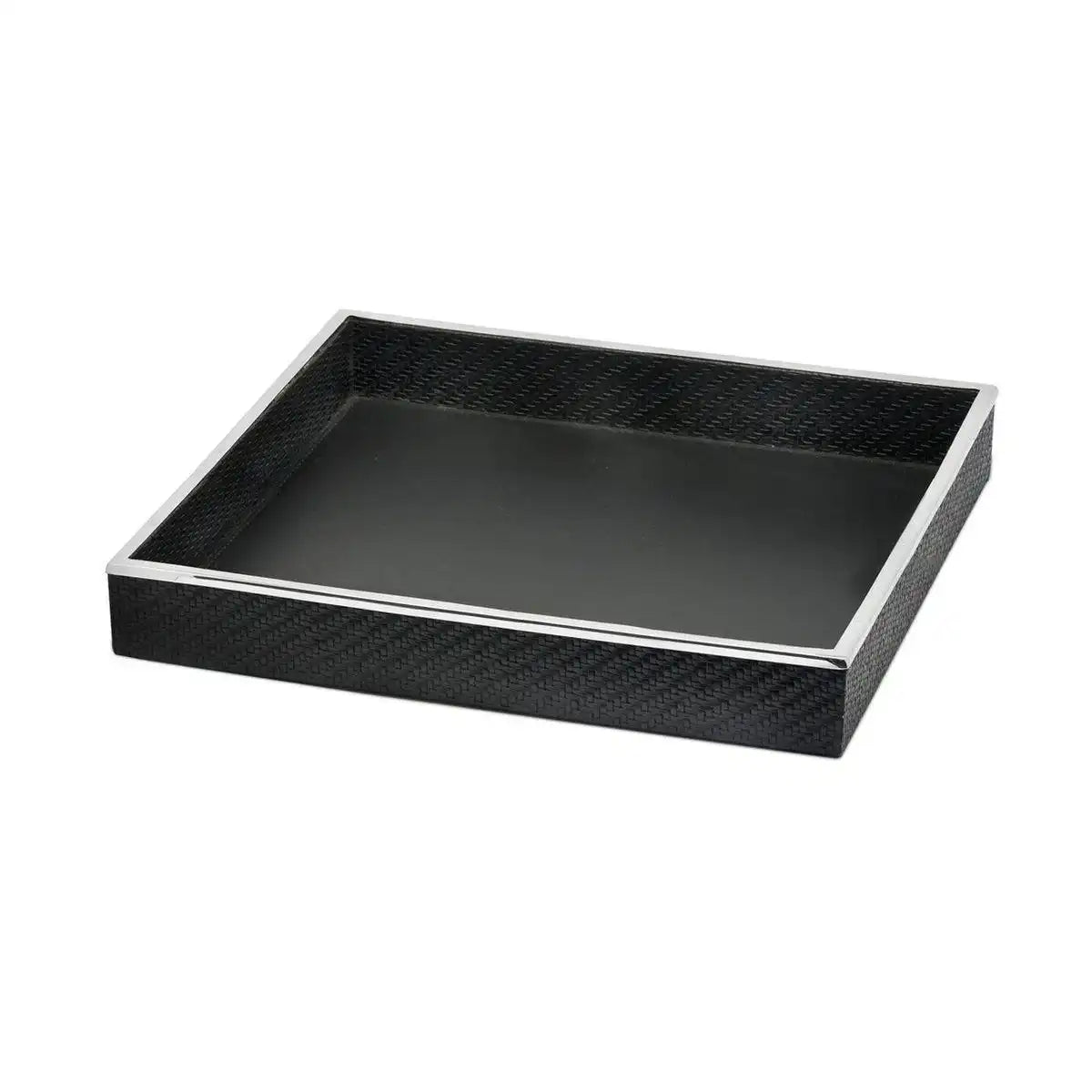 Tablett Serviertablett Jackson, quadratisch, Stahl mit Kunstlederbezug, 38 x 38 cm - HomeDesign Knaus