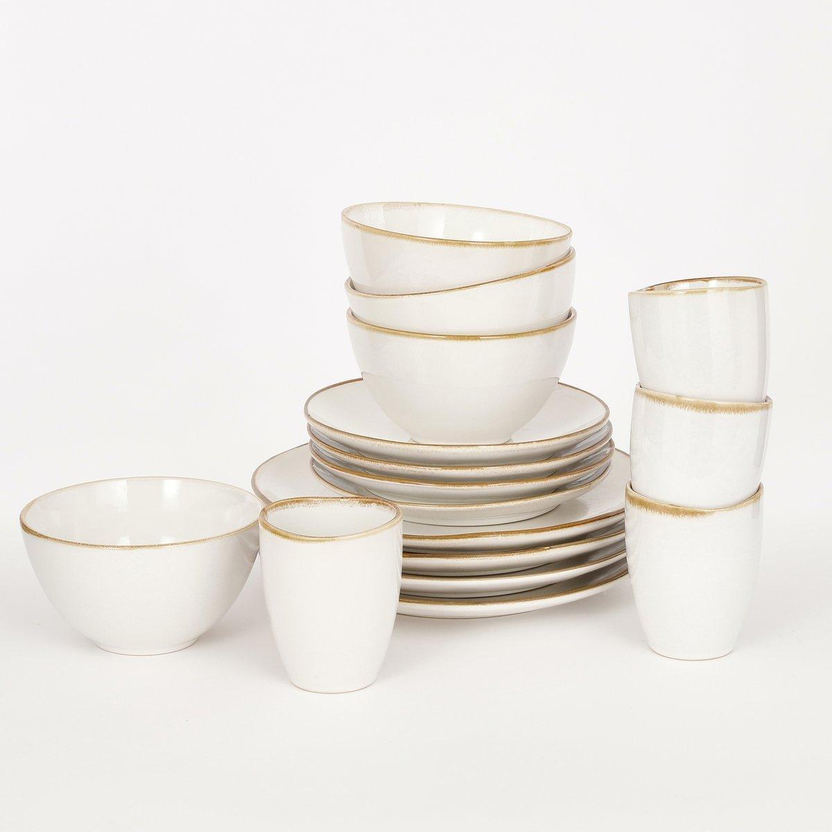 Tabo Geschirrset 4 Personen - Weiß - HomeDesign Knaus