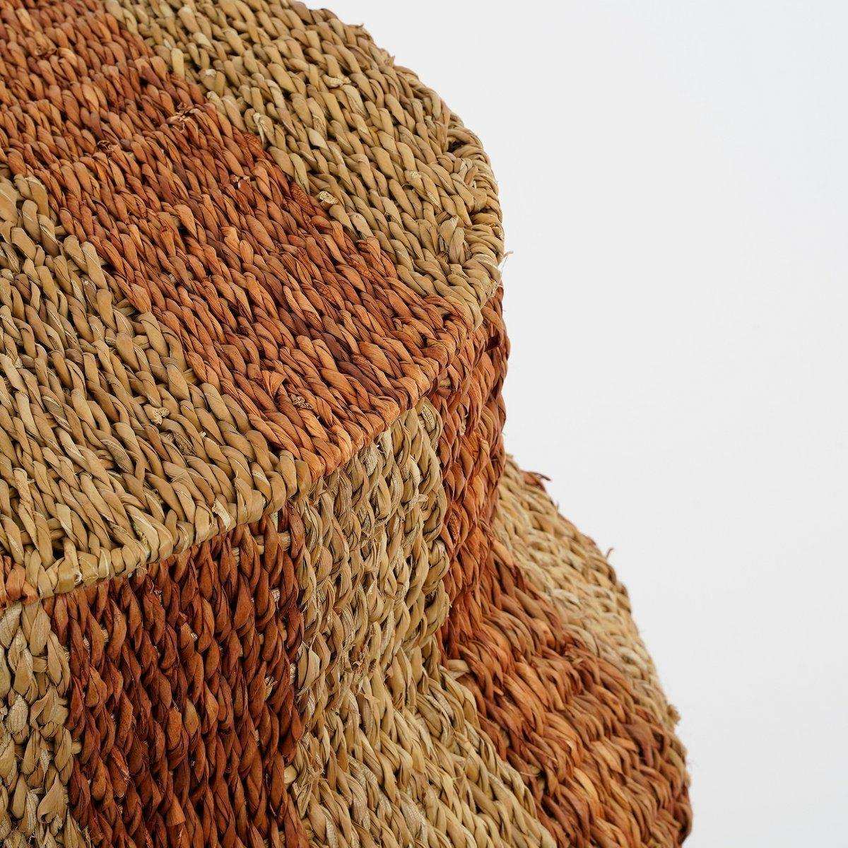 Tacoma Aufbewahrungskorb mit Deckel – H47 x Ø50 cm – Jute – Orange - HomeDesign Knaus