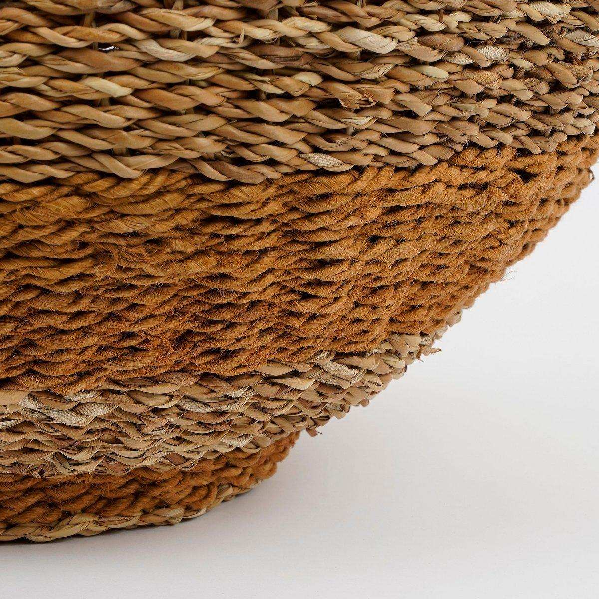 Tacoma Aufbewahrungskorb mit Deckel – H48 x Ø55 cm – Jute – Gelb - HomeDesign Knaus