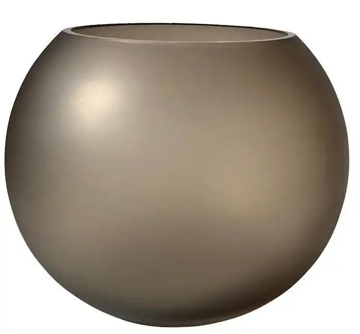 Taupe Satin Deko Vase Blumenvase Handarbeit - HomeDesign Knaus