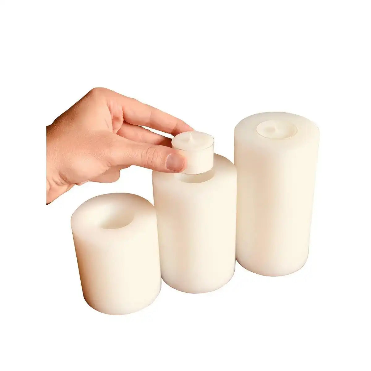 Teelichthalter Dauerkerze Cornelius für Maxi-Teelicht, Höhe 12 cm, ø 10 cm, hitzebeständig 90 Grad - HomeDesign Knaus