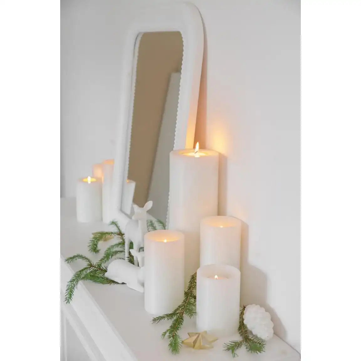 Teelichthalter Dauerkerze Cornelius Höhe 12 cm, Durchmesser 8 cm, hitzebeständig bis 90 Grad - HomeDesign Knaus