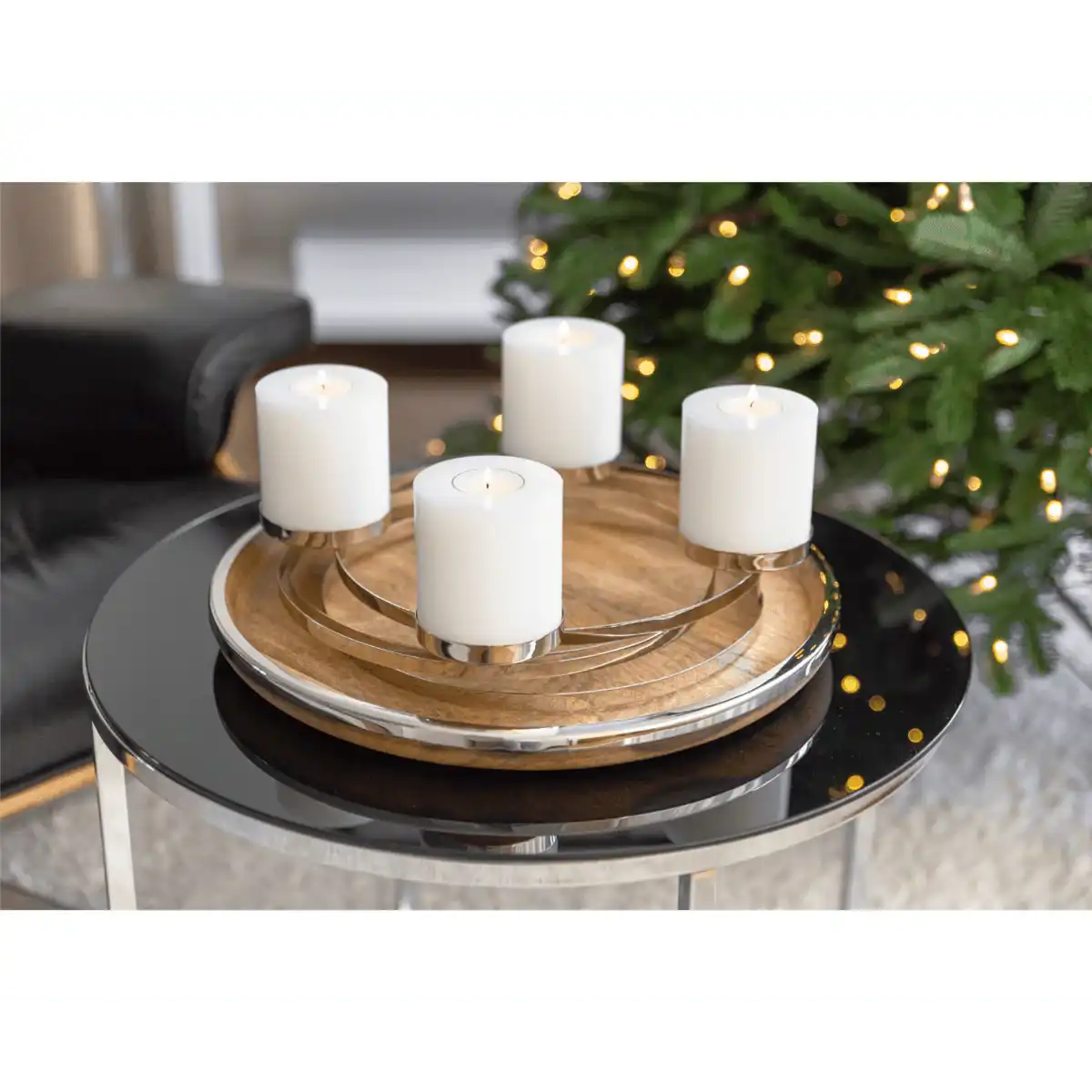 Teelichthalter Dauerkerze Cornelius Höhe 9 cm, Durchmesser 8 cm, hitzebeständig bis 90 Grad - HomeDesign Knaus