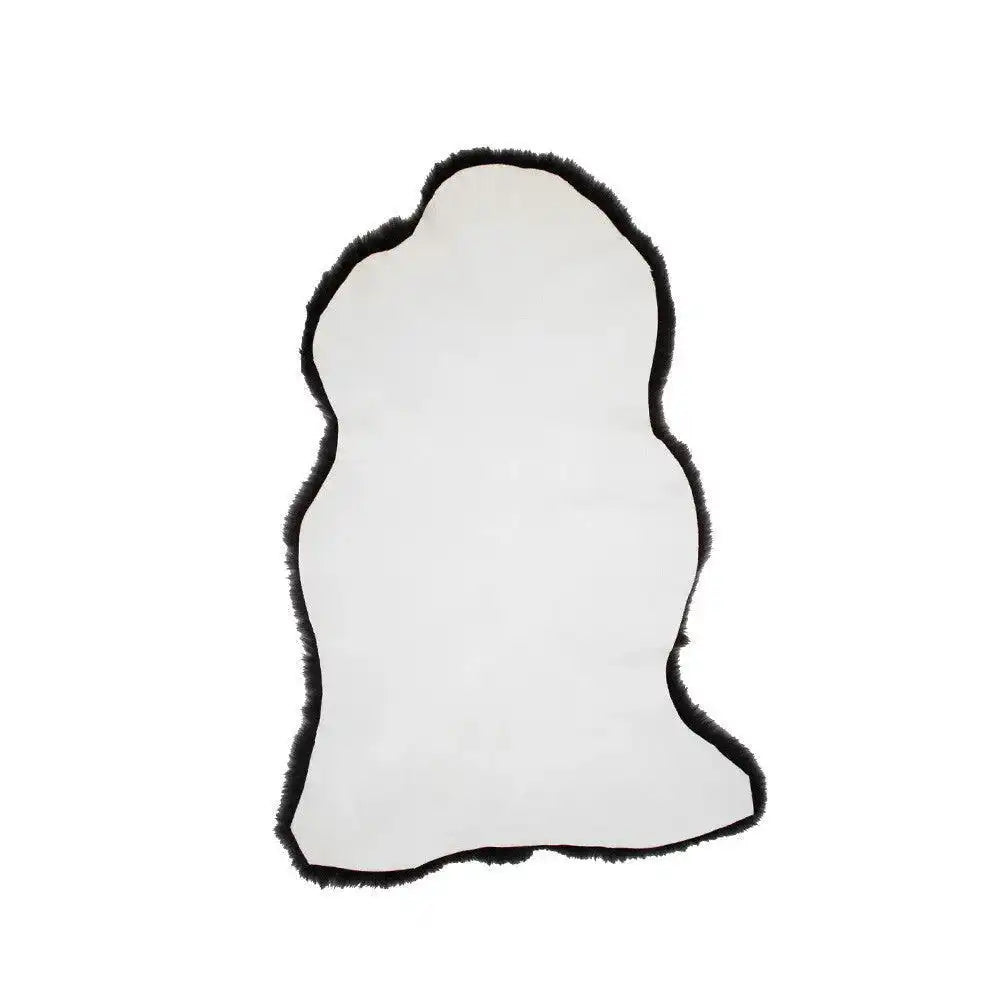 Teppich Fell Schaffell Island natur schwarz 100x10cm - HomeDesign Knaus
