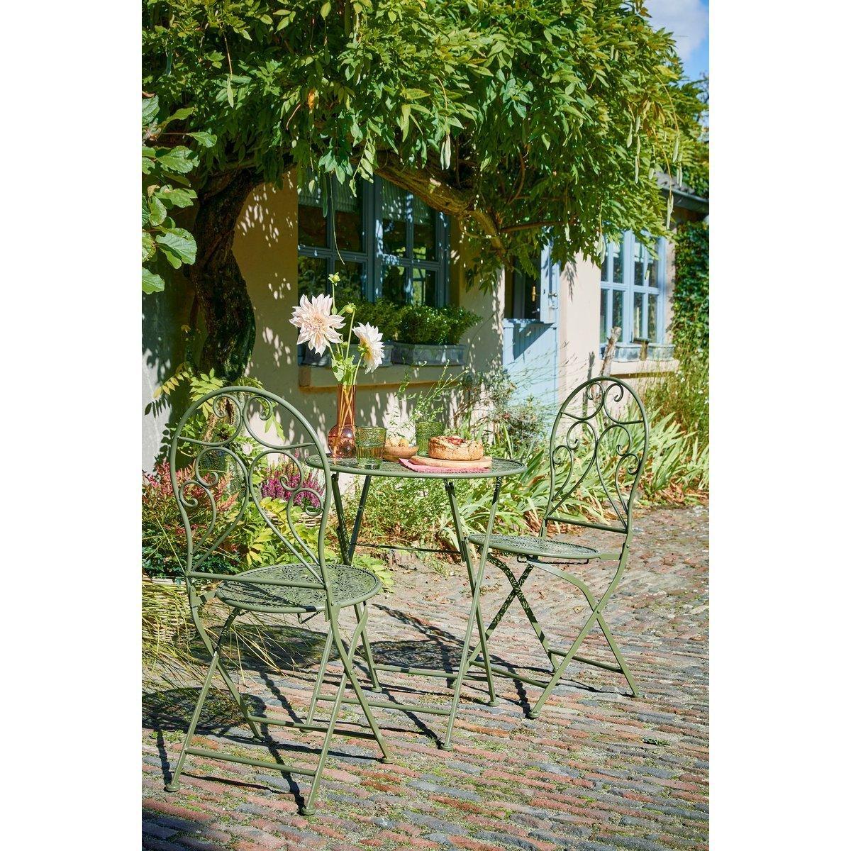 Tierra Bistrostuhl – Metall – Dunkelgrün - HomeDesign Knaus